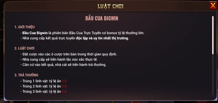 Hướng Dẫn Chơi Bầu Cua BigWin Tại BomWin Nhận Thưởng Lớn Mỗi Ngày