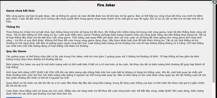 Bùng Nổ Cảm Xúc Cùng Slot Game Fire Joker Tại BomWin Với Hệ Số Nhân Vàng