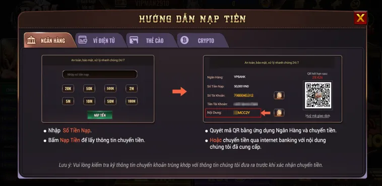 Nạp Tiền Qua Tài Khoản Ngân Hàng Tại BomWin Để Trải Nghiệm Giải Trí Đỉnh Cao Không Gián Đoạn