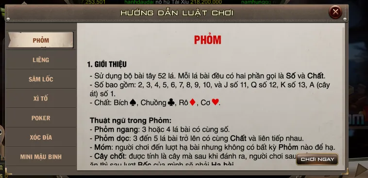 Đẳng Cấp Chơi Phỏm Tại BomWin Nơi Hội Tụ Những Tay Bài Tài Ba Nhất