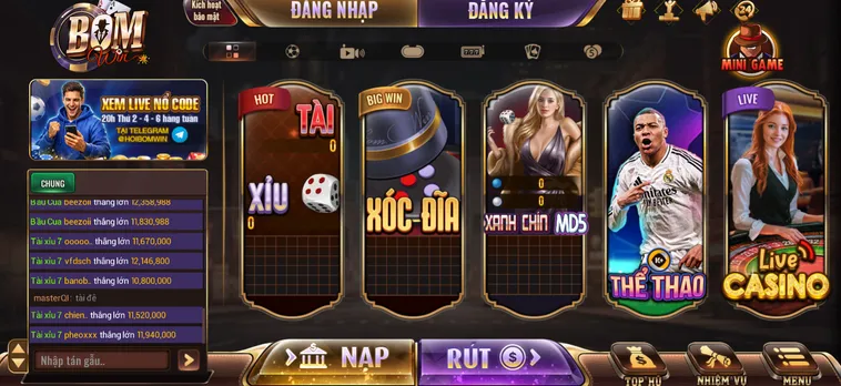 Cổng Game BomWin - Nhà Cái Uy Tín Hàng Đầu Cho Mọi Cược Thủ